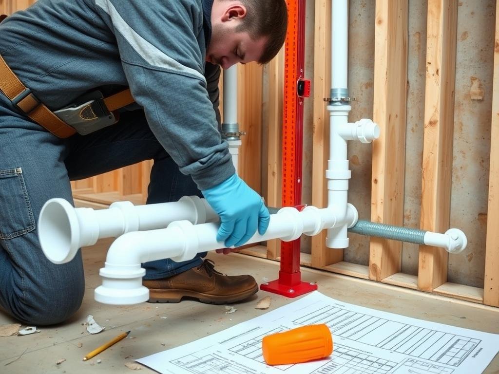 تأسيس شبكات السباكة في مبنى جديد بخيران