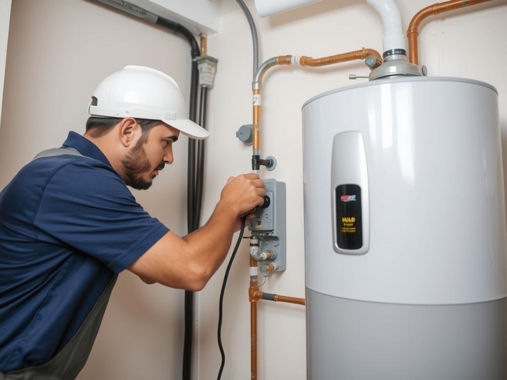 فني صحي العدان يقوم بتركيب سخان مياه جديد فني صحي العدان يقوم بتركيب سخان مياه جديد