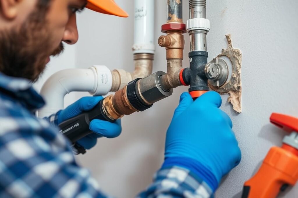 فني صحي جنوب سعد العبدالله يقوم بإصلاح وتغيير مواسير تالفة فني صحي جنوب سعد العبدالله يقوم بإصلاح وتغيير مواسير تالفة