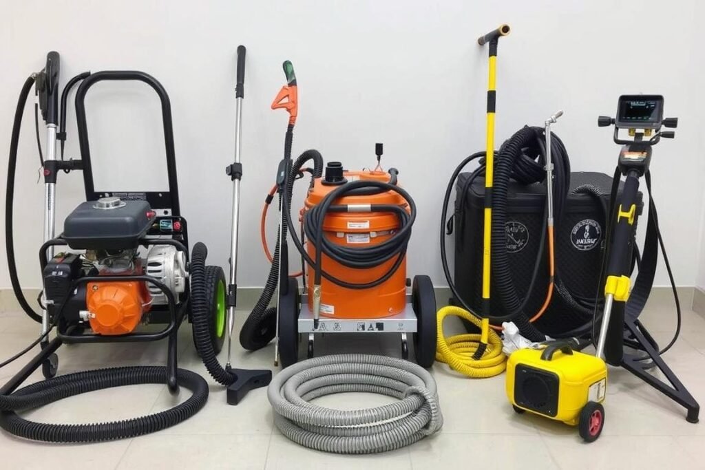 معدات تسليك المجاري المتطورة المستخدمة من قبل فني صحي الوفرة معدات تسليك المجاري المتطورة المستخدمة من قبل فني صحي الوفرة