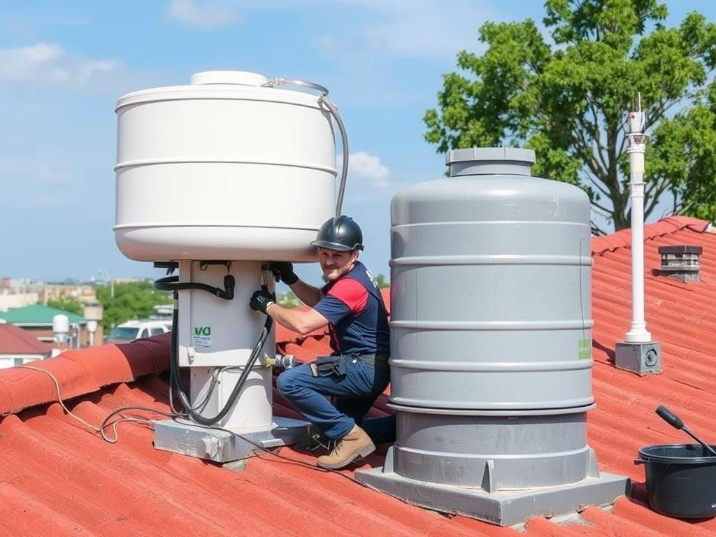 تركيب خزانات مياه بواسطة فني صحي الرحاب