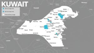 خريطة الكويت توضح مناطق تغطية خدمة رقم معلم تسليك مجاري