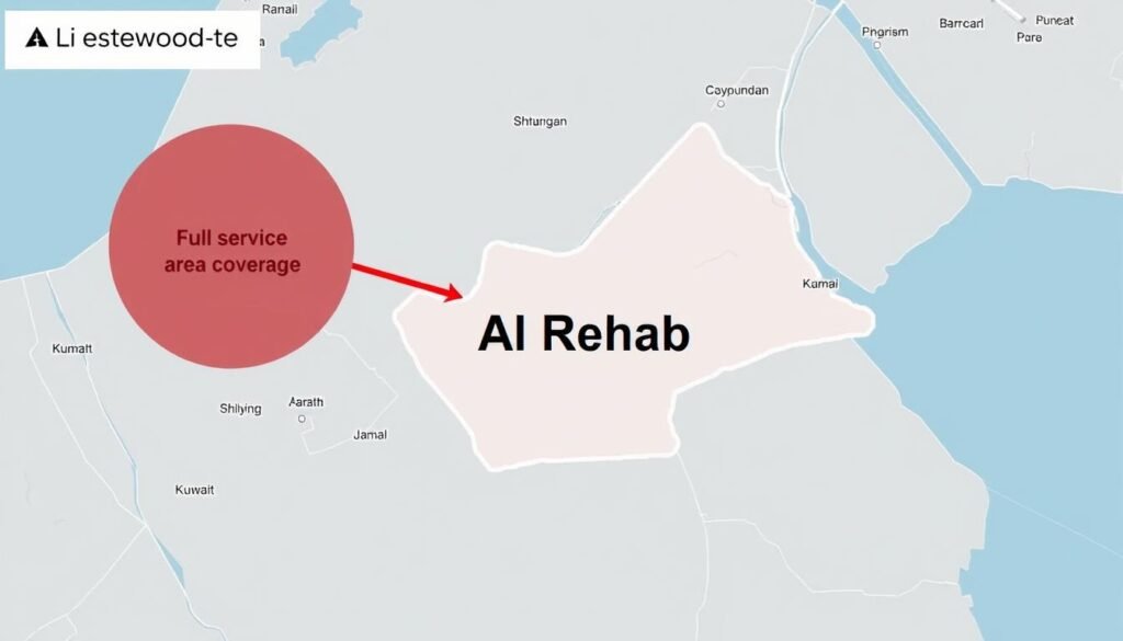 خريطة مناطق خدمة فني صحي الرحاب