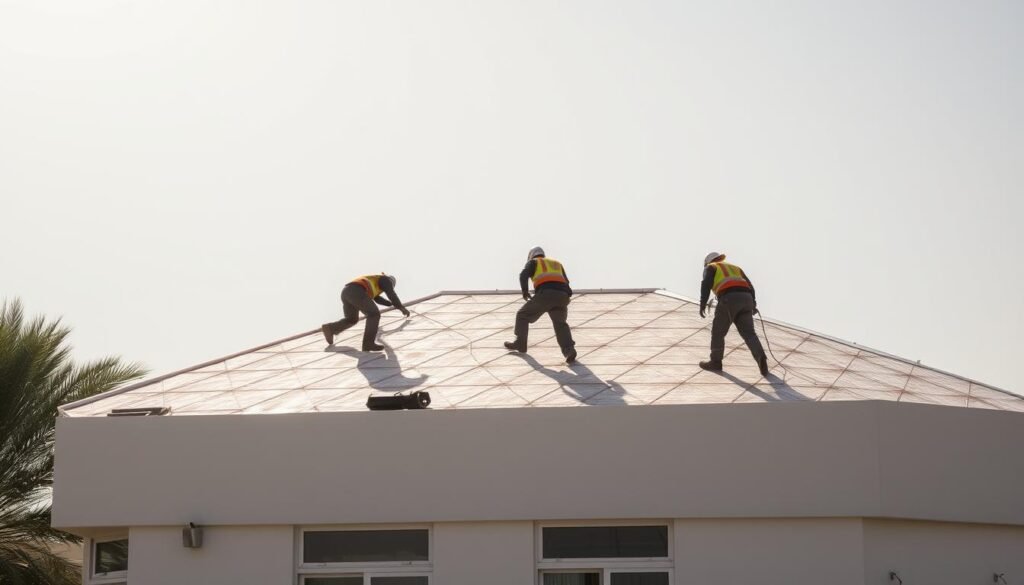 عازل اسطح بالكويت يحمي المباني من الحرارة الشديدة