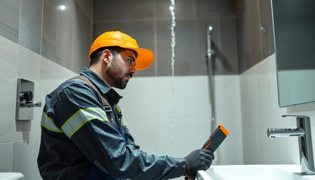 فني صحي بالكويت يقوم بإصلاح تسربات المياه