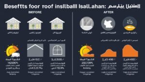 فوائد عازل اسطح حولي - مقارنة بين منزل معزول وغير معزول