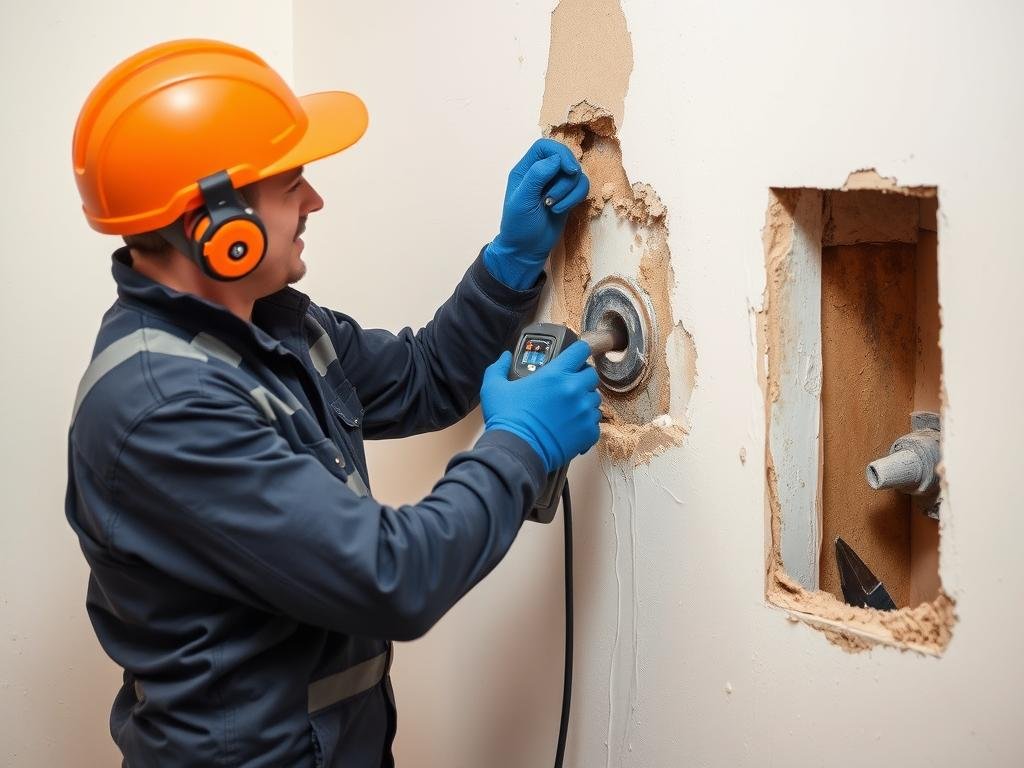 كشف وإصلاح تسربات المياه بواسطة فني صحي الرحاب