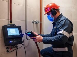 مقاول صحى يستخدم أحدث التقنيات لكشف أعطال المياه