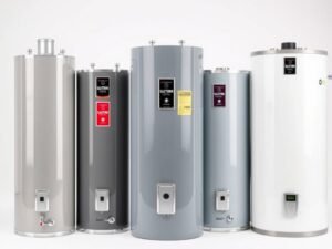 أنواع مختلفة من السخانات المركزية معروضة جنباً إلى جنب مع تركيب سخانات مركزيّة