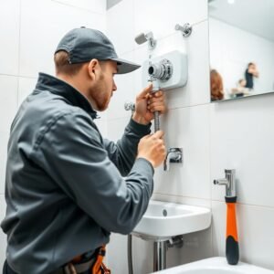 تركيب الأدوات الصحية بواسطة فني محترف