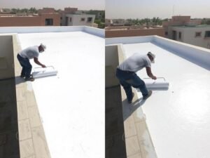 تطبيق عازل جيتاروف على سطح منزل في الدسمة تطبيق عازل جيتاروف على سطح منزل في الدسمة