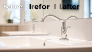 خلاط مياه حديث مركب بشكل احترافي