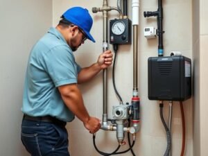 سباك الكويت يقوم بتركيب مضخة مياه