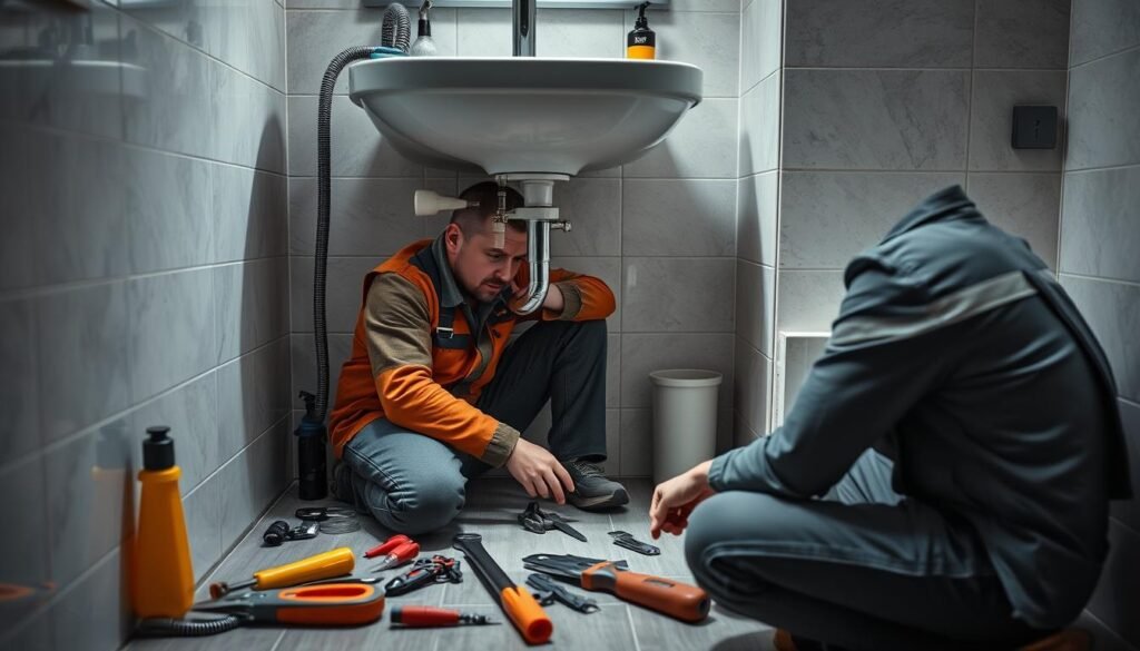 سباك في الفروانية يقوم بإصلاح تسريب مياه