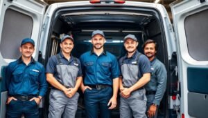 فريق فني صحي في الجهراء مع معدات متطورة