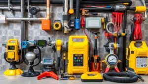 معدات حديثة يستخدمها فني صحي الكويت في أعمال السباكة