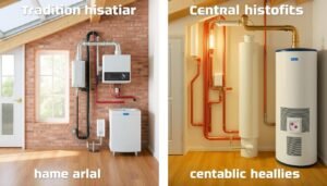 مقارنة بين السخانات المركزية والتقليدية من حيث الكفاءة والتوفير
