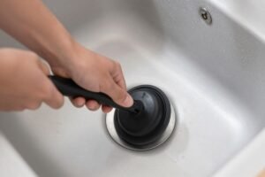 استخدام المكبس (البنز) لتسليك البالوعات والأنابيب