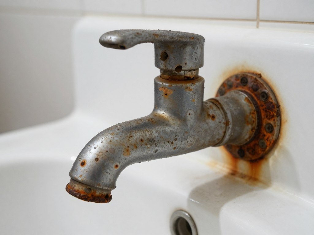 صدأ وتآكل في الأدوات الصحية يستدعي الصيانة
