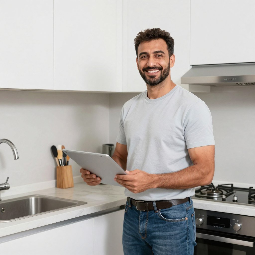 عميل راضٍ عن خدمات فني صحي الكويت