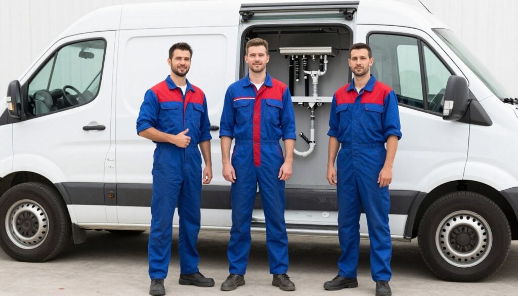 فريق متخصص في صيانة وتركيب الأدوات الصحية