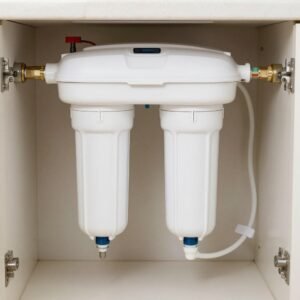 فلتر مياه تحت الحوض في مطبخ كويتي