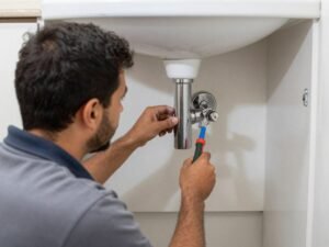 فني يقوم بتركيب وصيانة أدوات صحية في منزل كويتي فني يقوم بتركيب وصيانة أدوات صحية في منزل كويتي