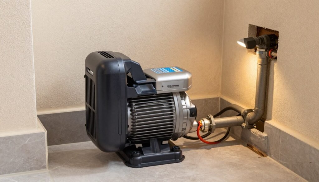 مضخة مياه مركبة في منزل كويتي تعمل على تحسين ضغط المياه