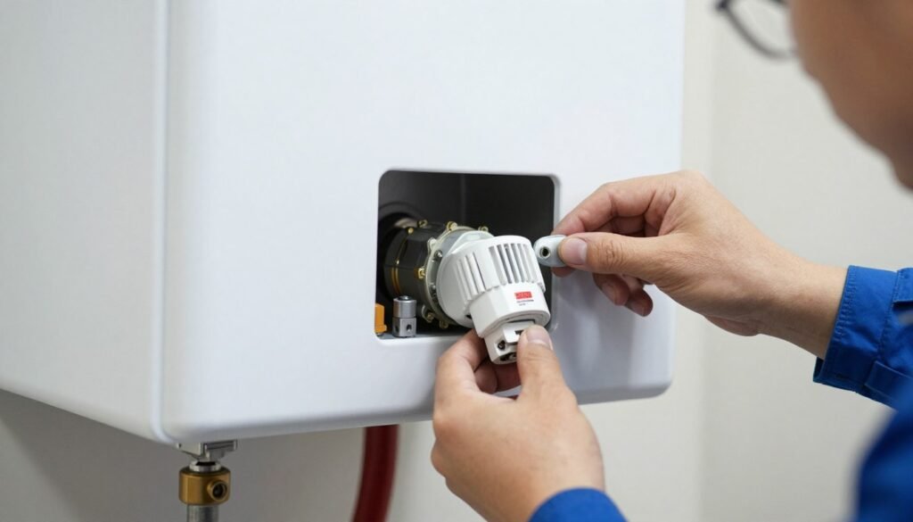 استبدال قطع الغيار في سخان مركزي