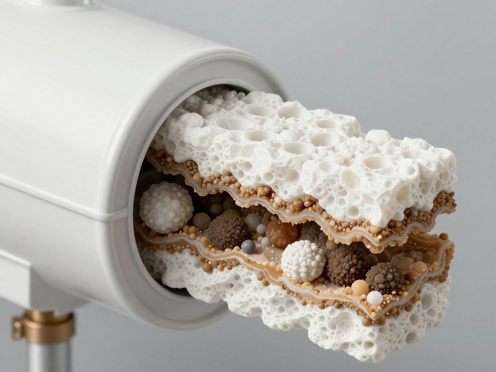 تراكم الرواسب داخل سخان المياه بسبب الأملاح