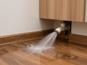 تسريب كبير في السباكة يحتاج لتدخل فوري