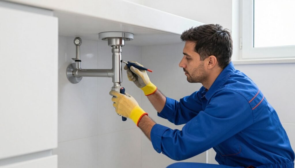 سباك صحي السالميه الكويت يعمل على صيانة نظام السباكة