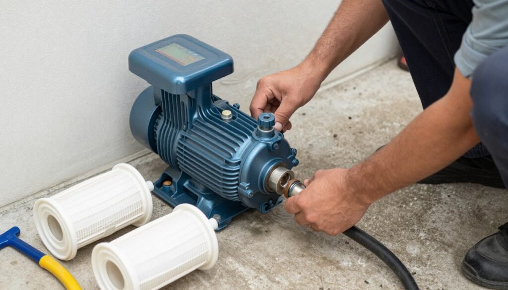 صيانة دورية لمضخة المياه المنزلية