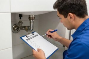 صيانة دورية لنظام السباكة المنزلية