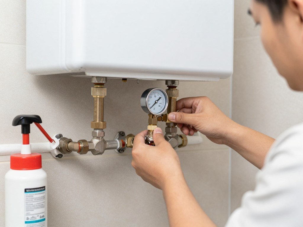 صيانة سخانات المياه الدورية في منزل كويتي