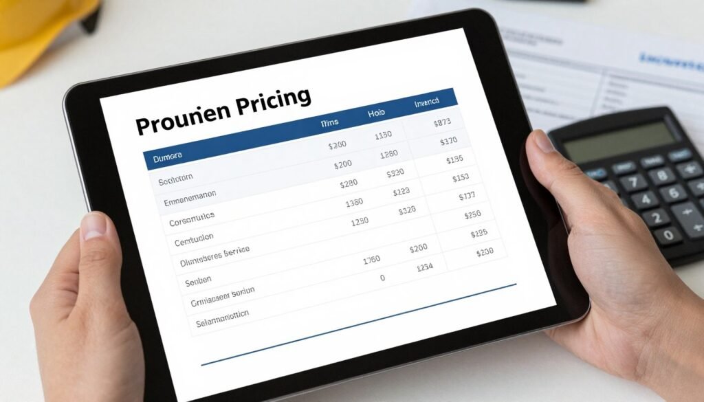 عرض أسعار شفاف لخدمات السباكة