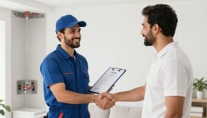 عميل راضي عن خدمة فني صحي الكويت