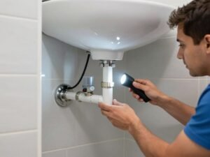 فحص دوري للأدوات الصحية في منزل بالكويت