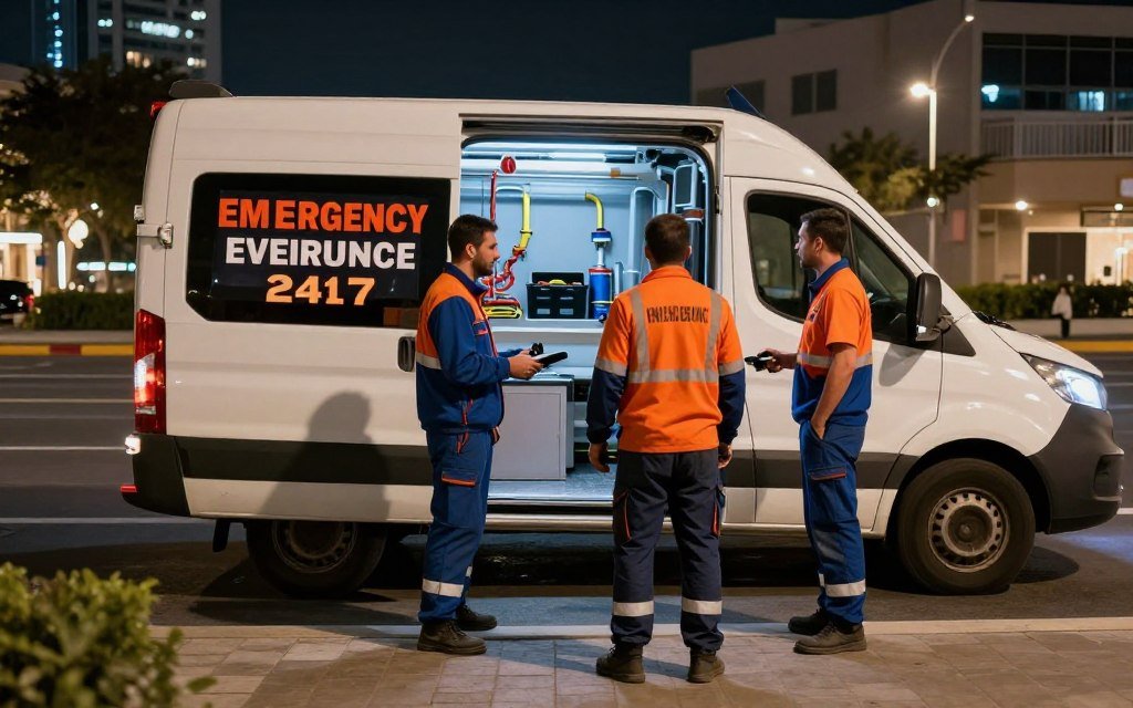 فريق طوارئ السباكة جاهز للاستجابة السريعة