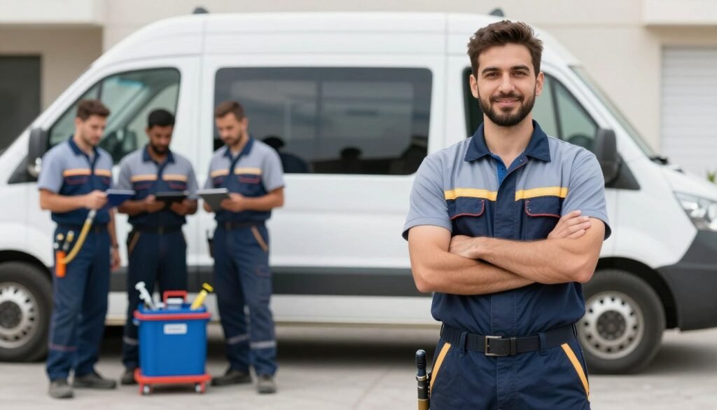 فريق عمل محترف يقدم خدمات سباكة عالية الجودة