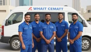 فريق فني صحي الكويت المحترف مع شعار الشركة