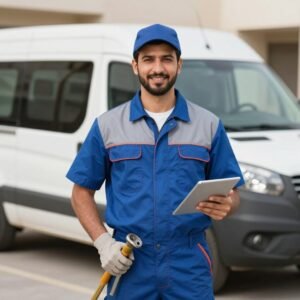 فني صحي متخصص في تصليح السخانات