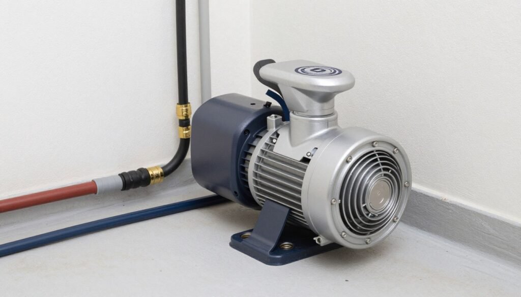 مضخة مياه حديثة مثبتة في منزل كويتي