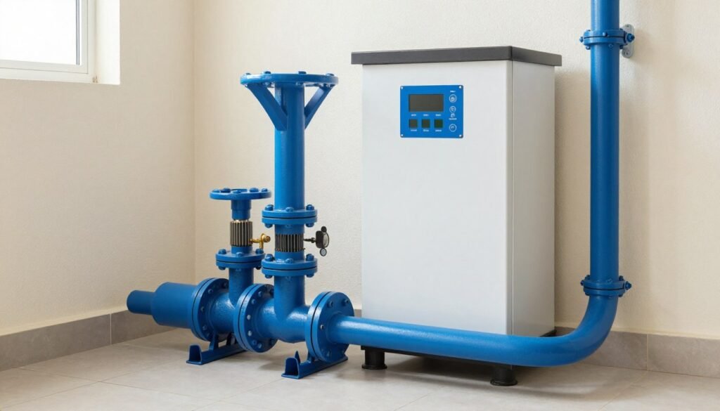 مضخة مياه حديثة ومحطة رفع مركبة في فيلا بالكويت