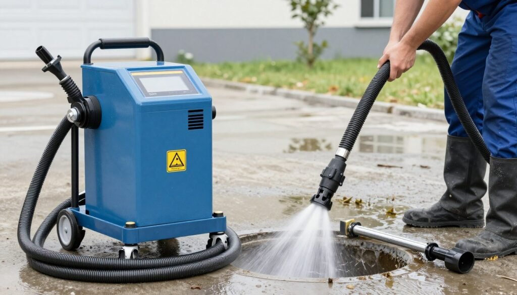 معدات تسليك المجاري الحديثة بالضغط العالي