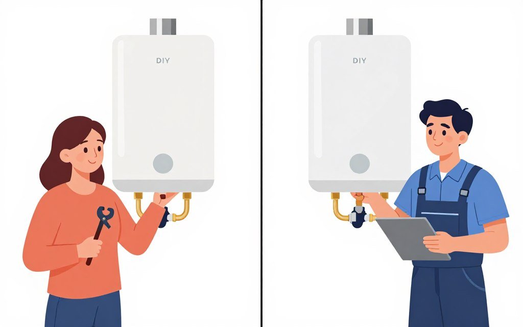 مقارنة بين التنظيف الذاتي والمهني لسخانات المياه