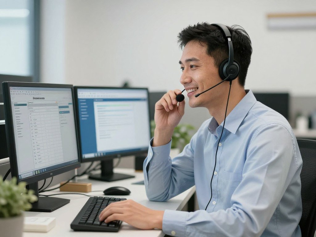 ممثل خدمة عملاء فني صحي الكويت يستقبل المكالمات