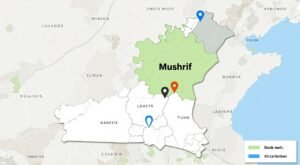 خريطة توضح مناطق الخدمة في الكويت خريطة توضح مناطق الخدمة في الكويت