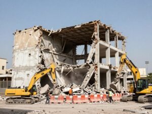 هدم مباني قديمة في الكويت