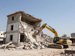 هدم منزل قديم في الكويت
